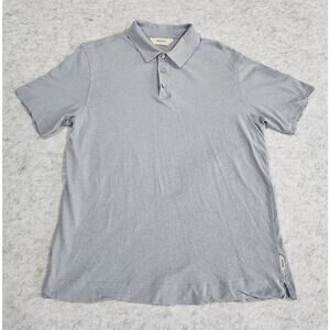 ZEGNA Luxury Cotton Silk Short Sleeve Polo Shirt Light Blue Gray Size S